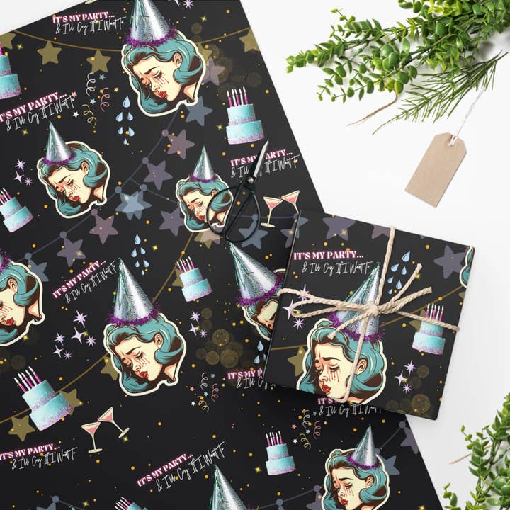 Pity Party Wrapping Paper for wholesale by Fame & Favors