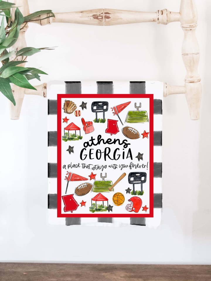 Athens, GA GINGHAM MULTI SPORT Towel for wholesale by Happy By Rachel, LLC