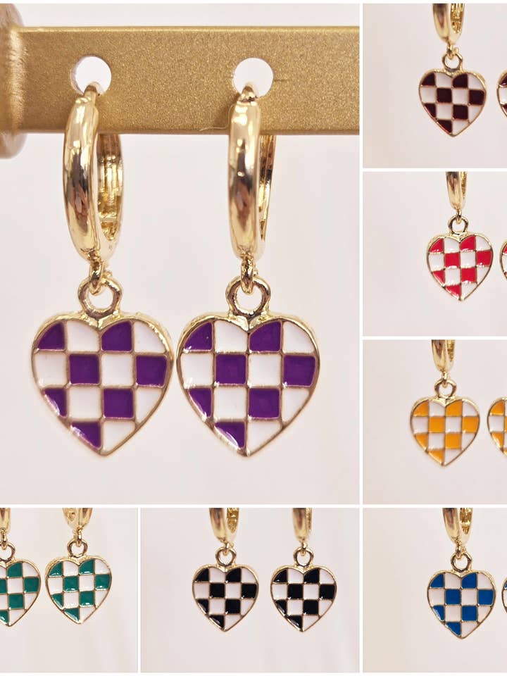 Checkered Heart Huggies for wholesale by TLD Designs