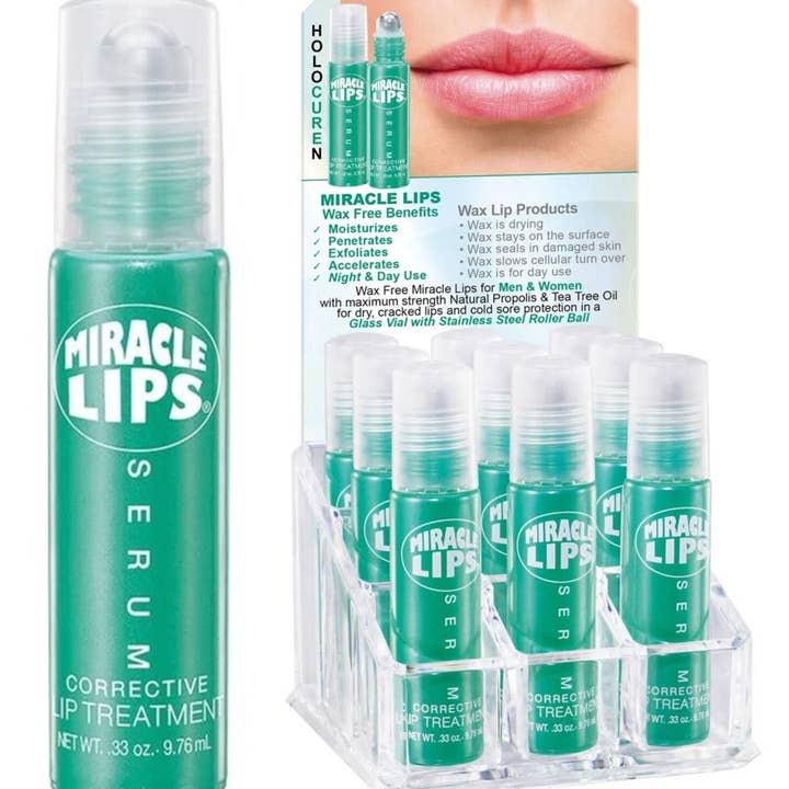 Holocuren Miracle Body Care and Tools - Wholesale Lip Treatment/Mask - Miracle Lips Corrective Beauty Serum, 0.33oz0