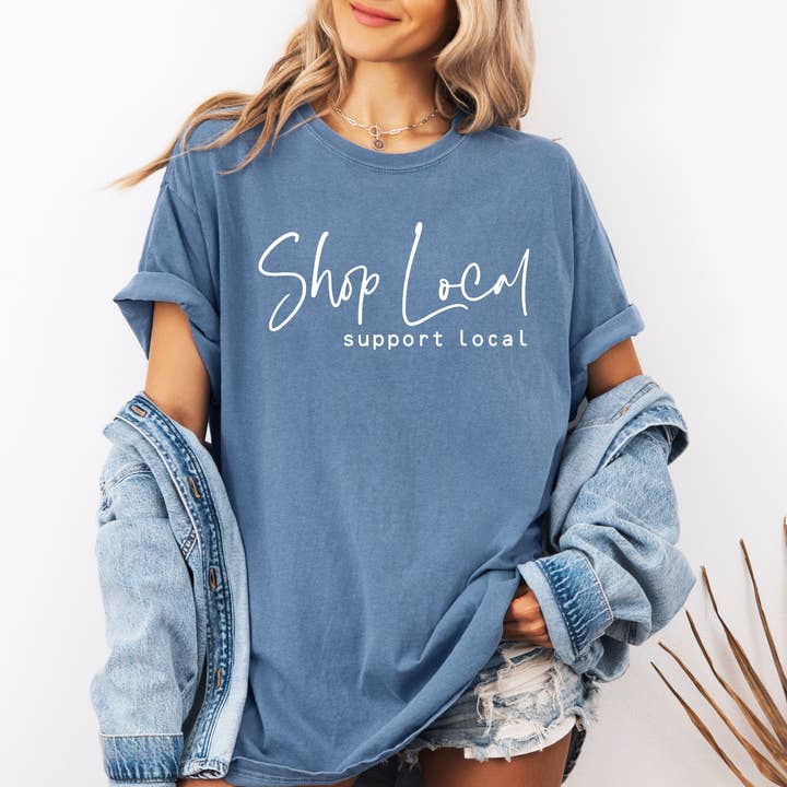 Shop Local Support Local Tee - Fall Graphic Tee for wholesale by Wholehearted Motherhood and Co.