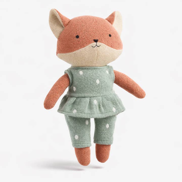 Renard en peluche tricoté – Cadeau de naissance doux et moelleux pour la vente par Little Otja