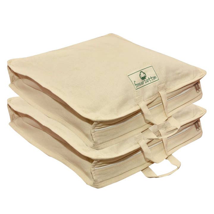 ForeverCotton - Venta al por mayor Bolsa para ropa - Portatrajes de algodón de primera calidad (tamaño 16 x 17 x 3 pulgadas)