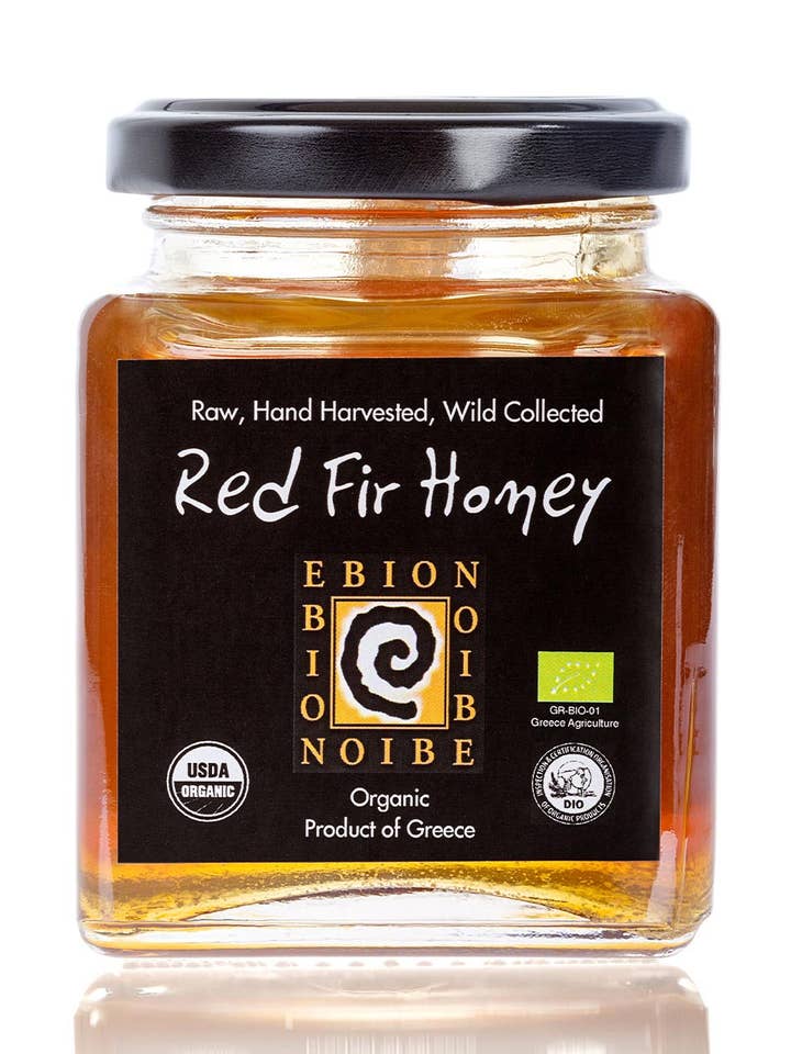 Miel de sapin rouge - Miel de montagne grec biologique sauvage cru pour la vente par BeeVitamin