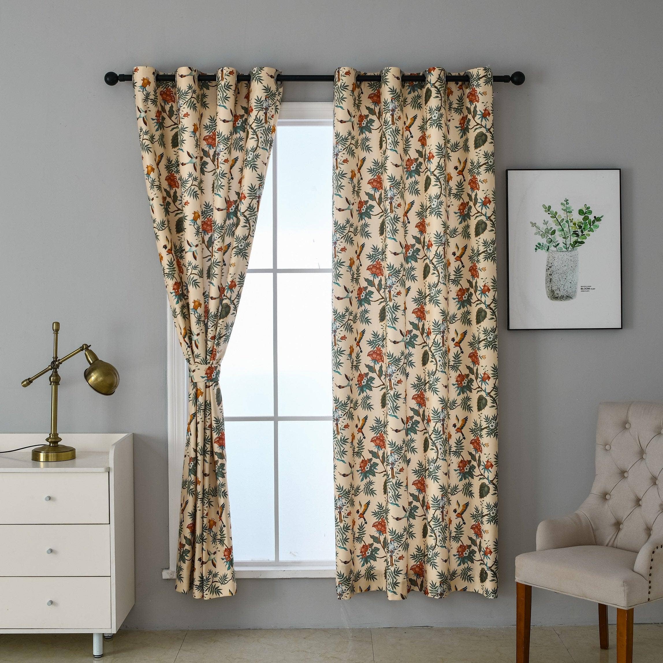 Lanting Home Decor Inc. - Vente Rideaux - Rideau à rideaux Vintage Secret Manor, occultant à 60 %, taille et tête personnalisées, 1 panneau6