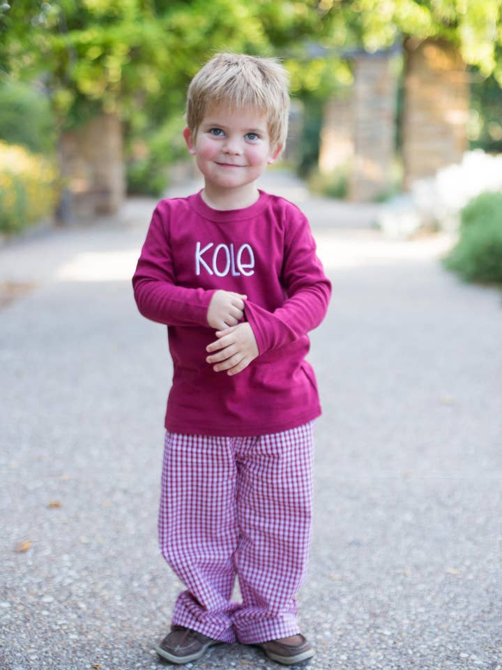 T-shirt a manica lunga - MAROON per la vendita all'ingrosso da parte di Love That Cotton