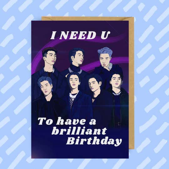 BTS | Tarjeta de cumpleaños | BTS ARMY | K-pop | Jin Jimin V Jungkoo para venta al por mayor de The Queer Store
