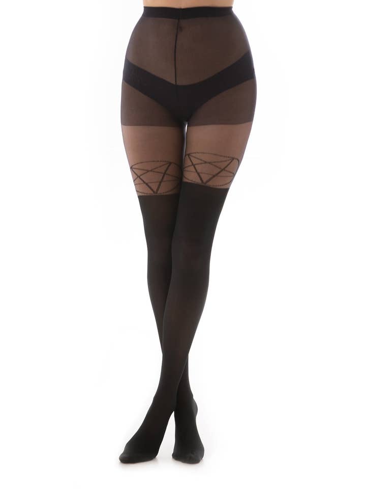 Pentagram Over The Knee Tights for wholesale by Pamela Mann