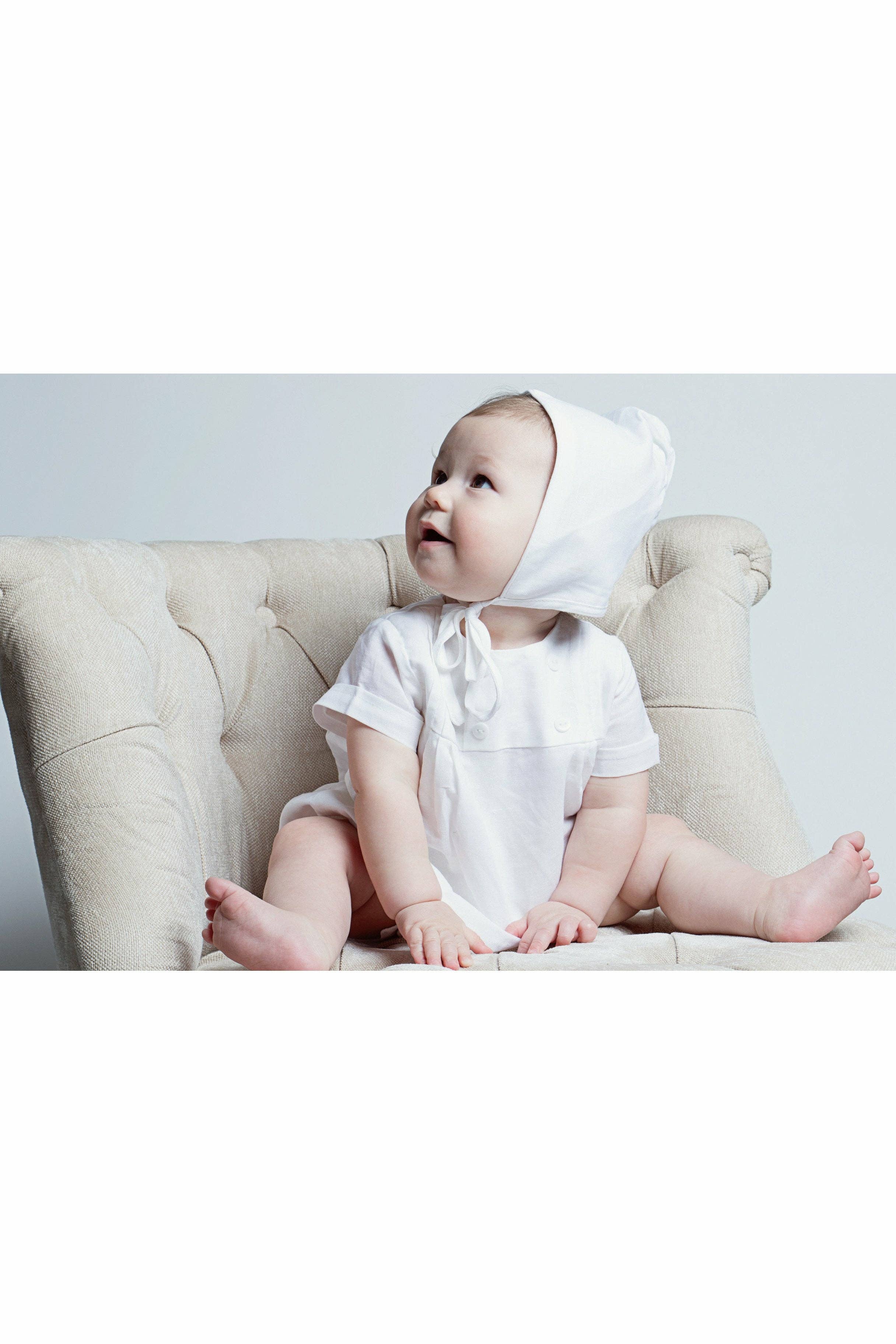 Julius Berger & Carriage Boutique – Conjunto de roupa - Bebé por atacado – Bebé Meninos Linen Batizado Tuck Creeper4