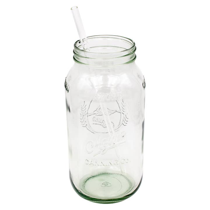 Extra Long Glass Straws for Half Gallon Mason Jars - 4 Pack for wholesale by Mason Jar Lifestyle