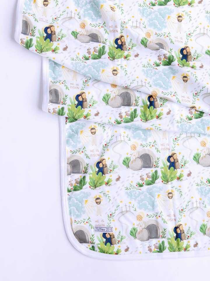 He Is Risen Swaddle Cotton for wholesale by Holy Pals
