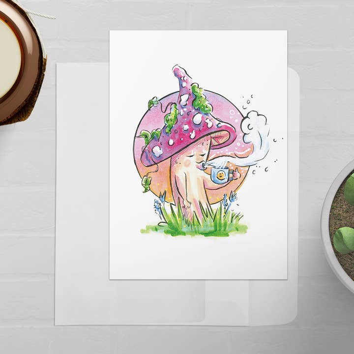 Mush Have Coffee Greeting Card for wholesale by by Sarah Simpson