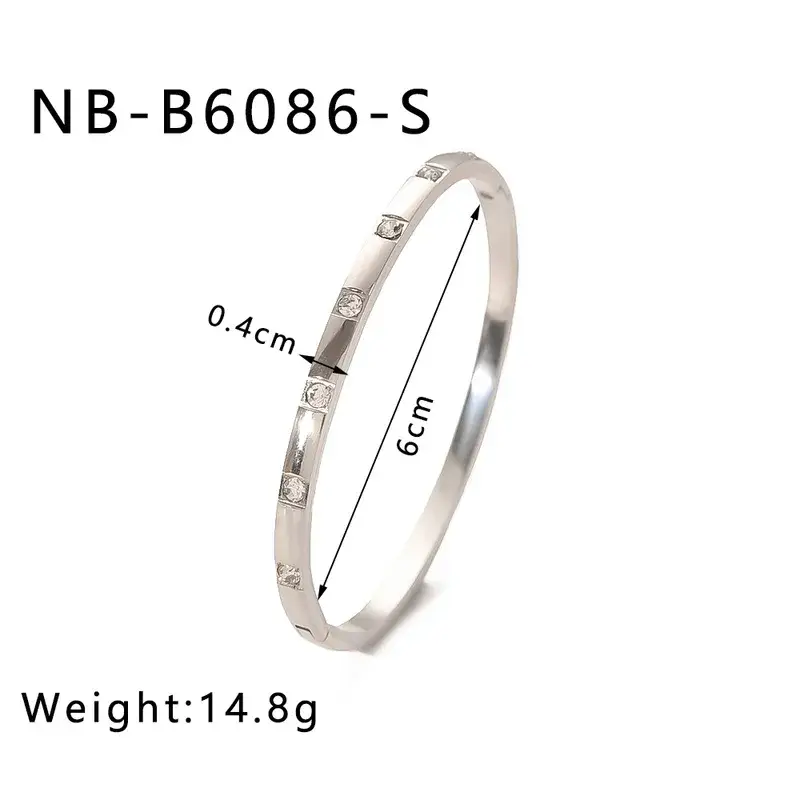 Sweet Cherry Sky - Wholesale Bangle Bracelet - Silver Bangle Bracelets Stainless Steel Bracelet Silver7