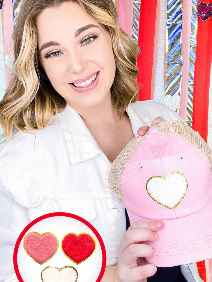 Big Heart Chenille Hat for wholesale by Sugar Stitch