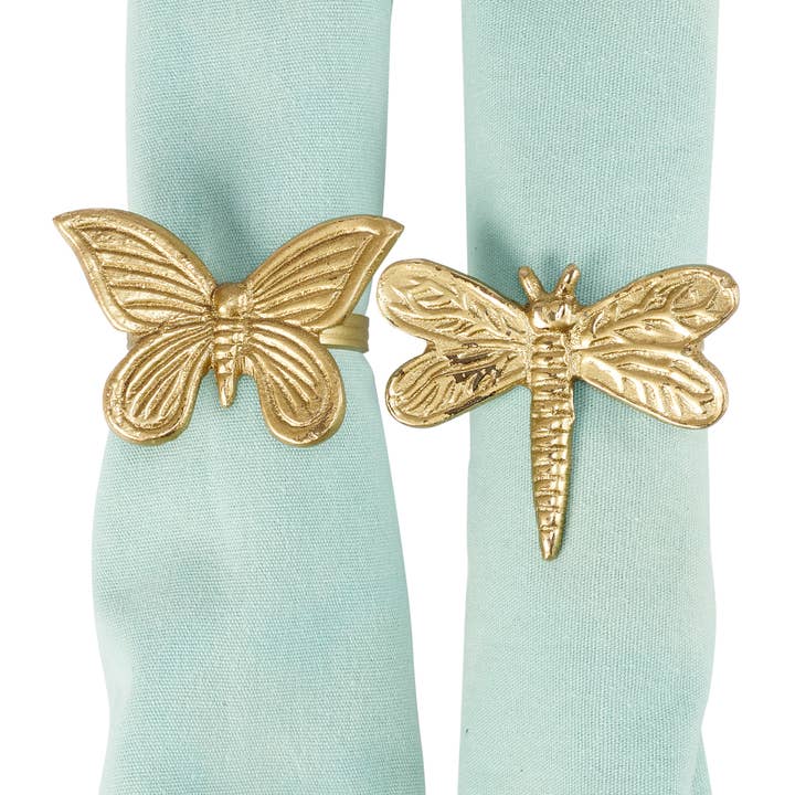 Insect Napkin Ring Set for wholesale by Primitives by Kathy