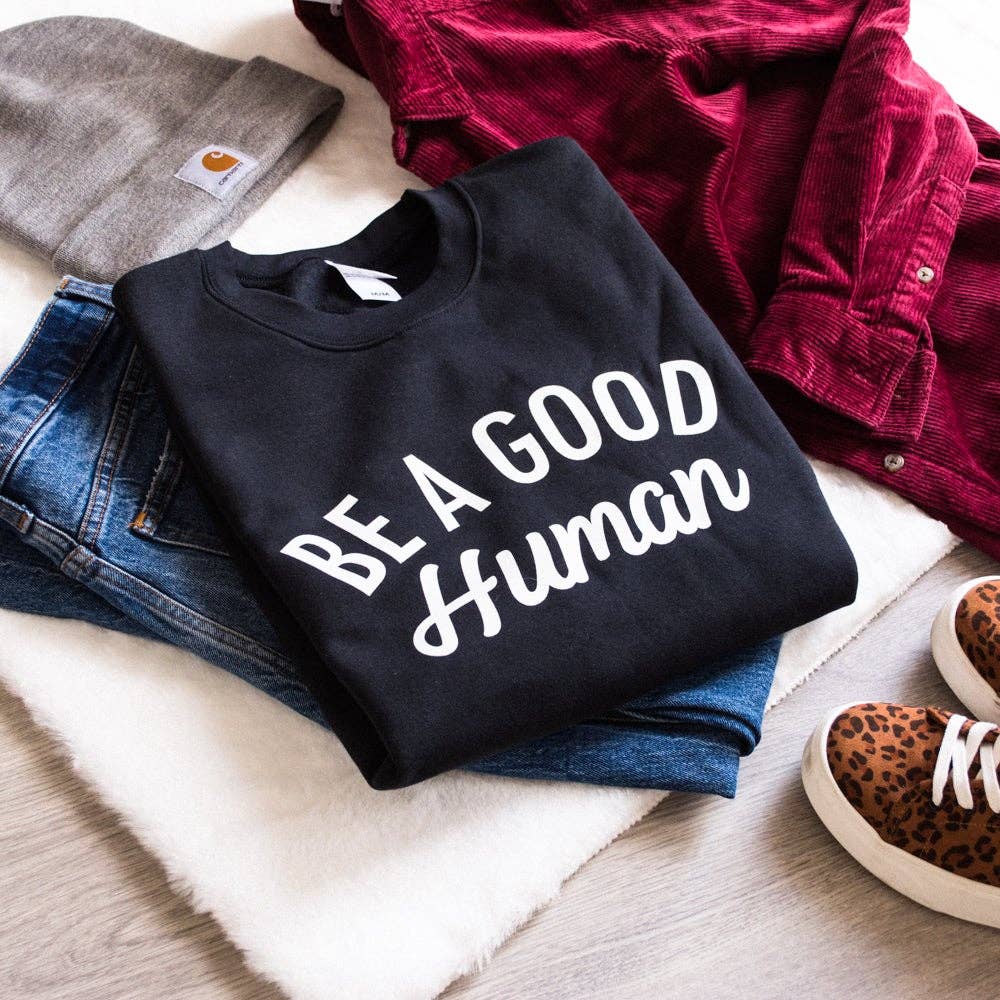 Take it 'N' Leave it - Wholesale Graphic Sweatshirt - Unisex - Be a Good Human Crew Neck2