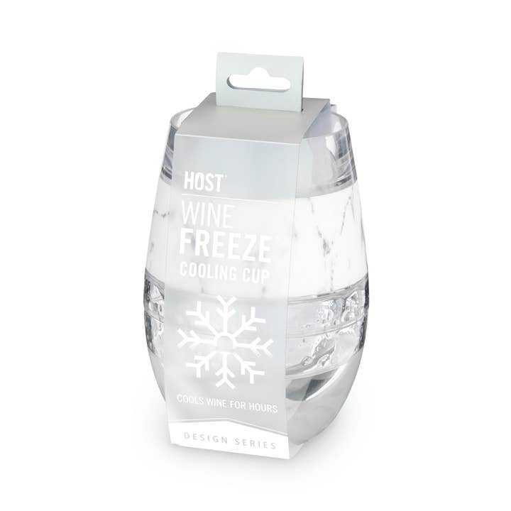 HOST - Wholesale Wine Glass - Wine FREEZEâ„¢ Cooling Cup Insulated w/ Cooling Gel - Marble