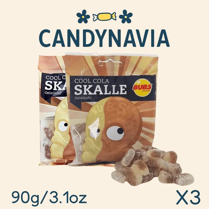 Bubs Cool Cola Skull Sachets 90g pour la vente par Candynavia