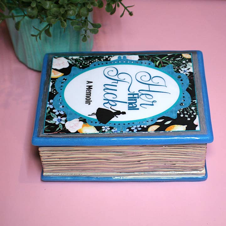 ShesSoCrafty Goods - Wholesale Decorative Box - Handmade Resin "Her Final Fuck" Memoir Book Box6