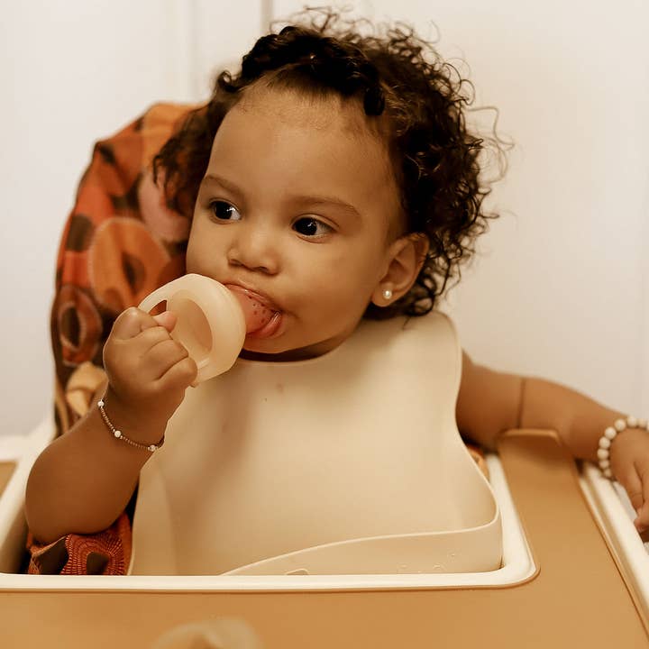 Ali+Oli - Wholesale Bib - Baby - Silicone Baby Bib Roll Up & Stay Closed - (Sand)9