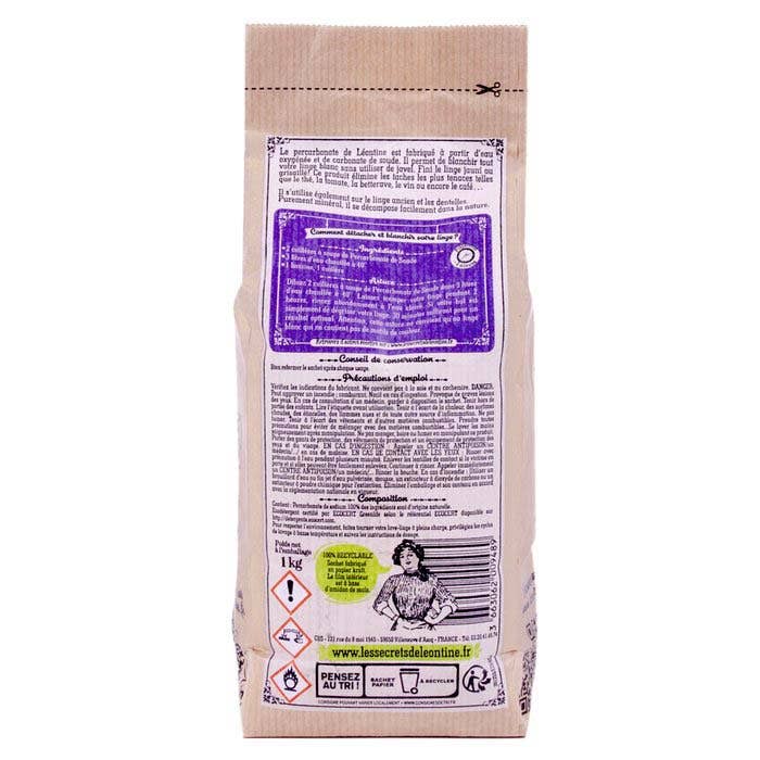 Les Secrets de Léontine – wholesale Pulvertvättmedel/tvättmedelstabletter – Ecocert natriumperkarbonat - 1 kg2