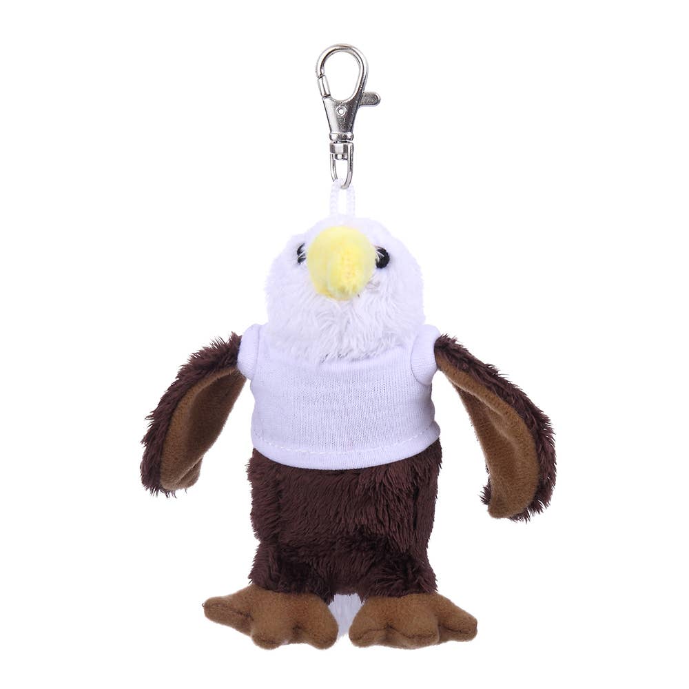 Plushland - Vendita all'ingrosso Portachiavi - Unisex - Portachiavi da 4" - Aquila con camicia personalizzata1