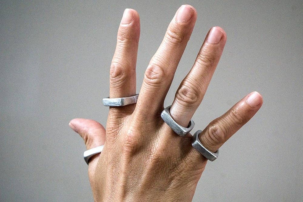 No War Factory s.r.l. - Wholesale Band/Stacked Ring - Square Ring2