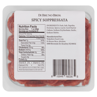Di Bruno Bros. - Wholesale Salami - Spicy Soppressata Sliced Coin Pack2