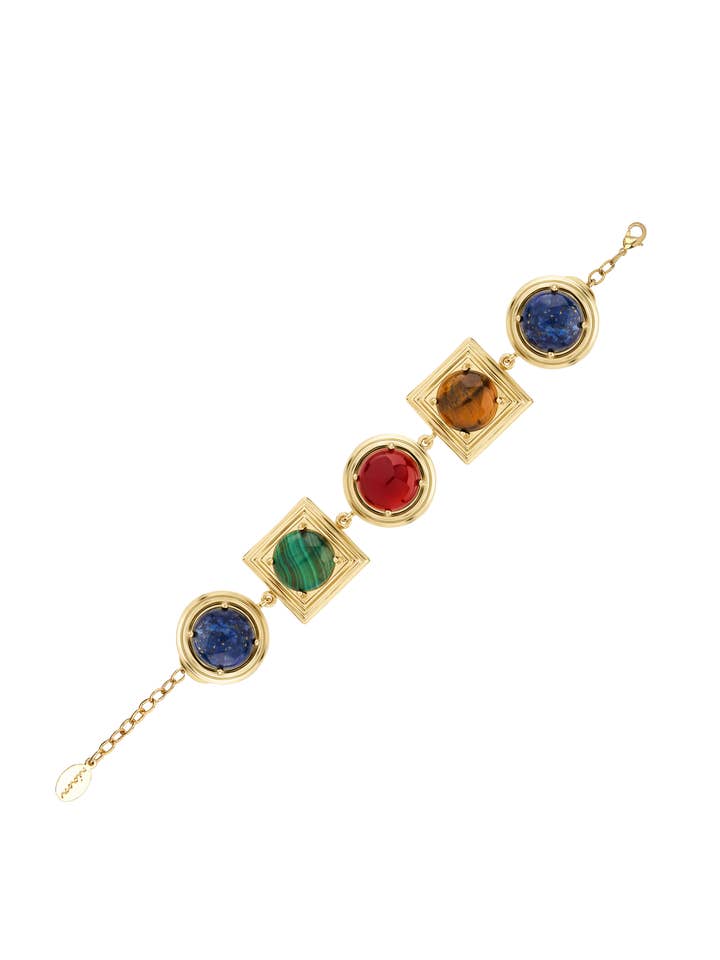 Lykia Lapis Kaplangözü Akik Malahit Bileklik for wholesale by Ninon