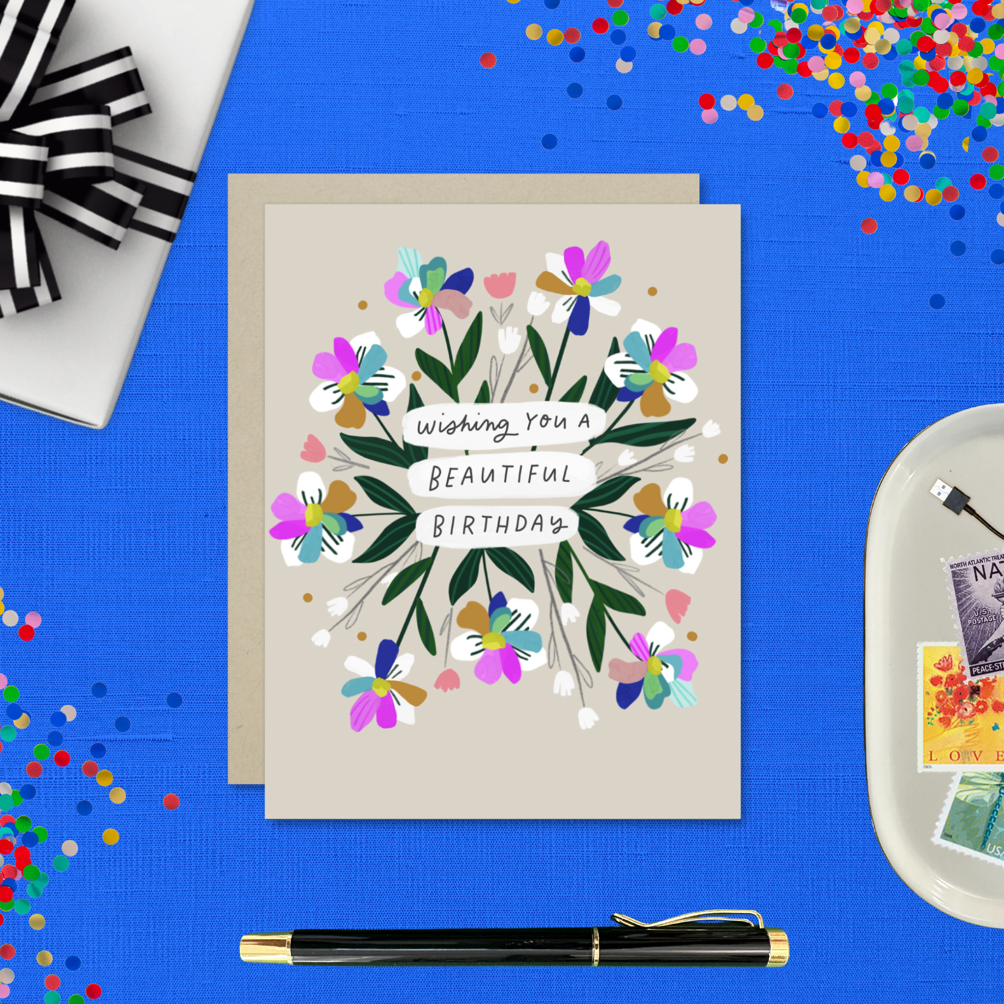 Barone and Co. - Wholesale Verjaardagskaartje - Mooie Verjaardagsbloemen Verjaardagskaart2