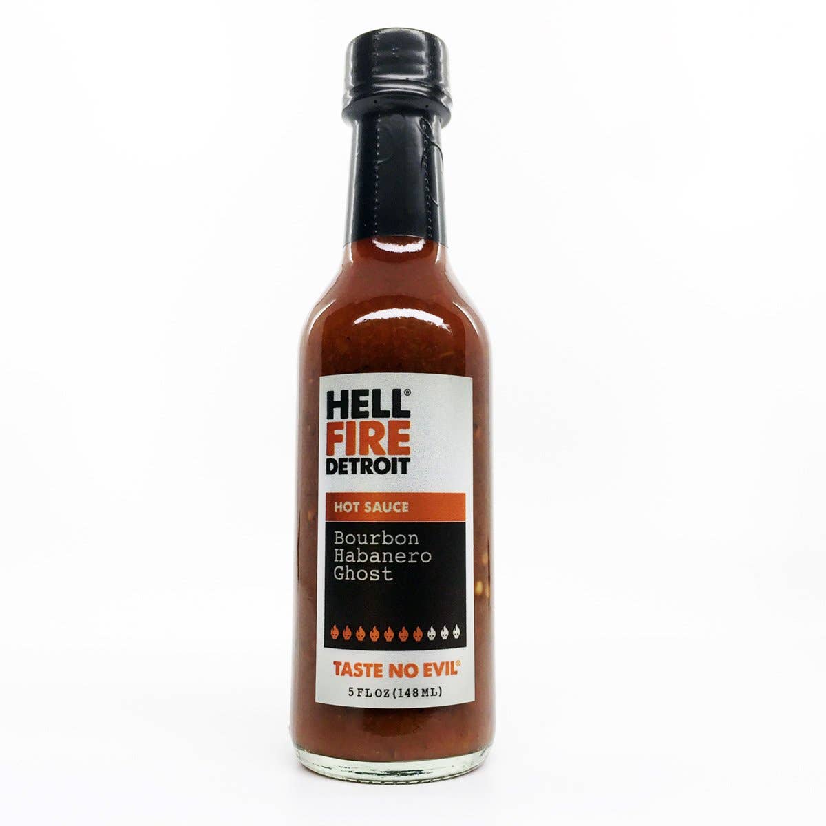 Hell Fire Detroit - Venta al por mayor Salsas picantes - Salsa picante Bourbon Habanero Ghost1
