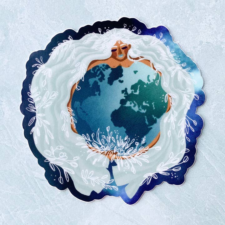 Adesivo impermeabile in vinile Mother Earth Nature per laptop per la vendita all'ingrosso da parte di Adria Adams Co.