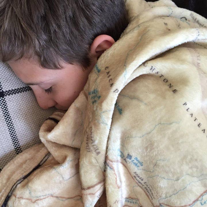 McGovern Outdoor - Wholesale Throw Blanket - Great Smoky Mountains National Park Map Plush Blanket3