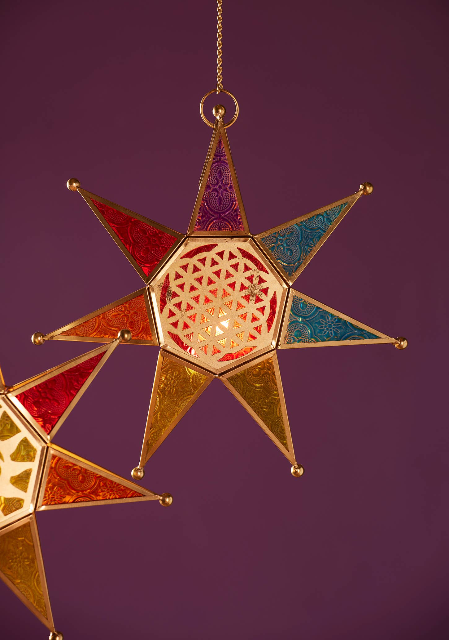 Namaste - Wholesale Lantern - Star Glass Lantern3