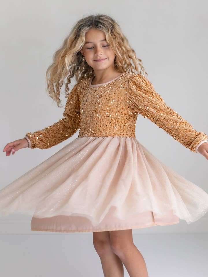 Kids Sequin Champagne Holiday Fancy Sparkle Tulle Dress and other Purchase Wholesale fancy dress. Free Returns & Net 60 Terms on Faire trending on Faire.