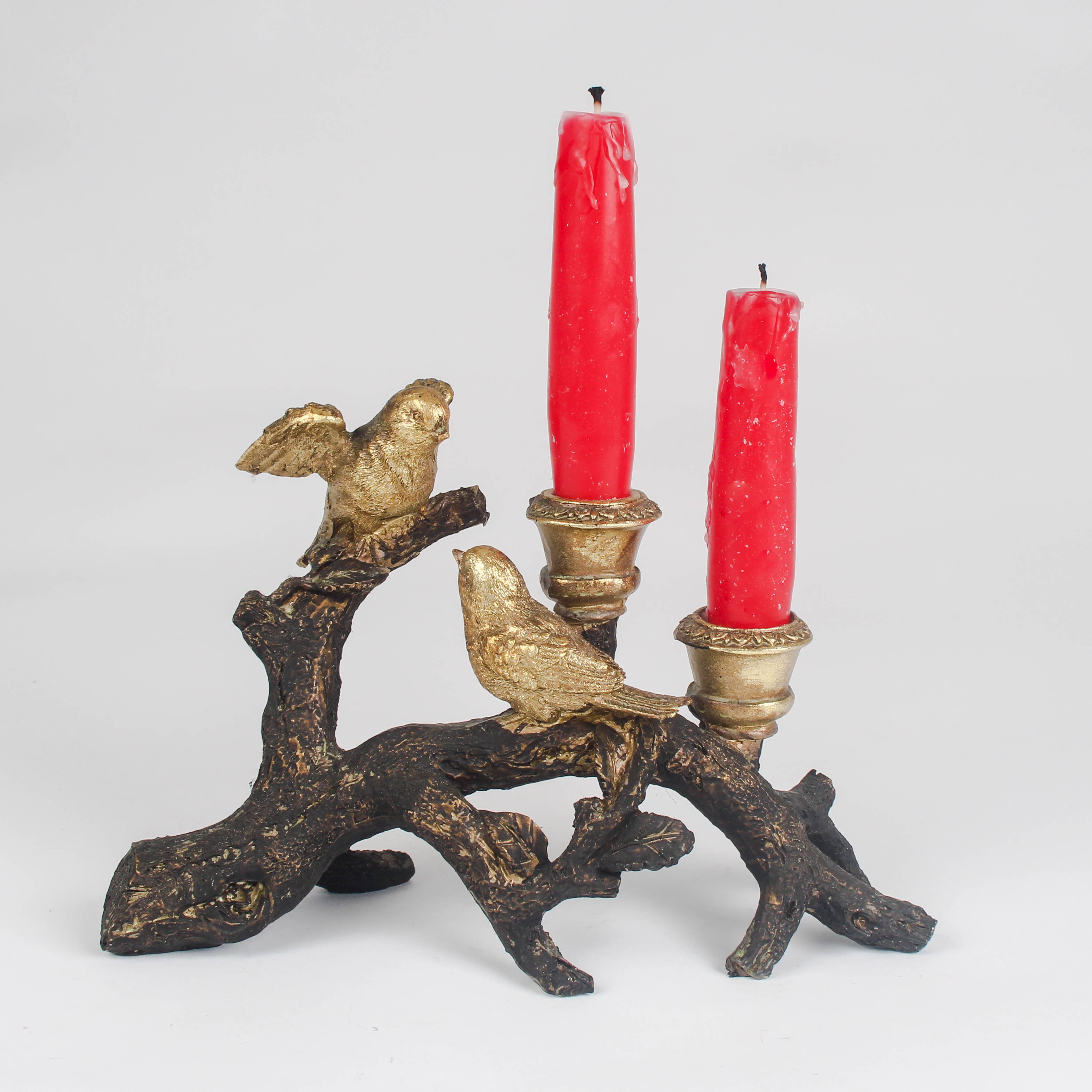 Originals International Ltd – wholesale Candle holder – Gold Bird Branch Candleholder – Nature-Inspired Table Décor0