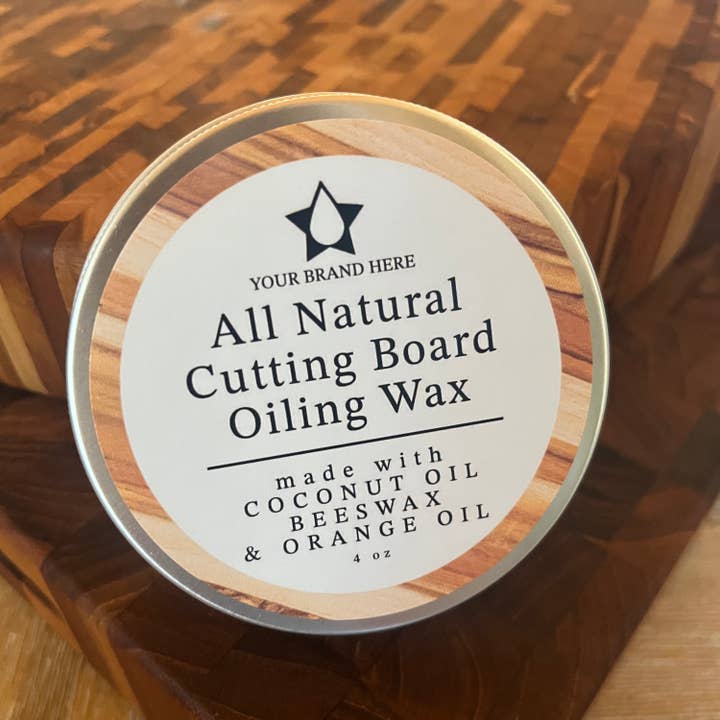 Old Factory Soap + Parousia Perfumes - Wholesale Cutting Board - Cutting Board and Wood Wax Tin - Private Label YOUR LOGO