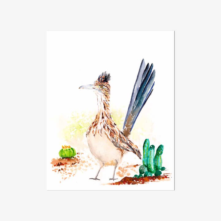 Roadrunner Print, Vertical, 8x10, 11x14 for wholesale by Red Chile Design Co