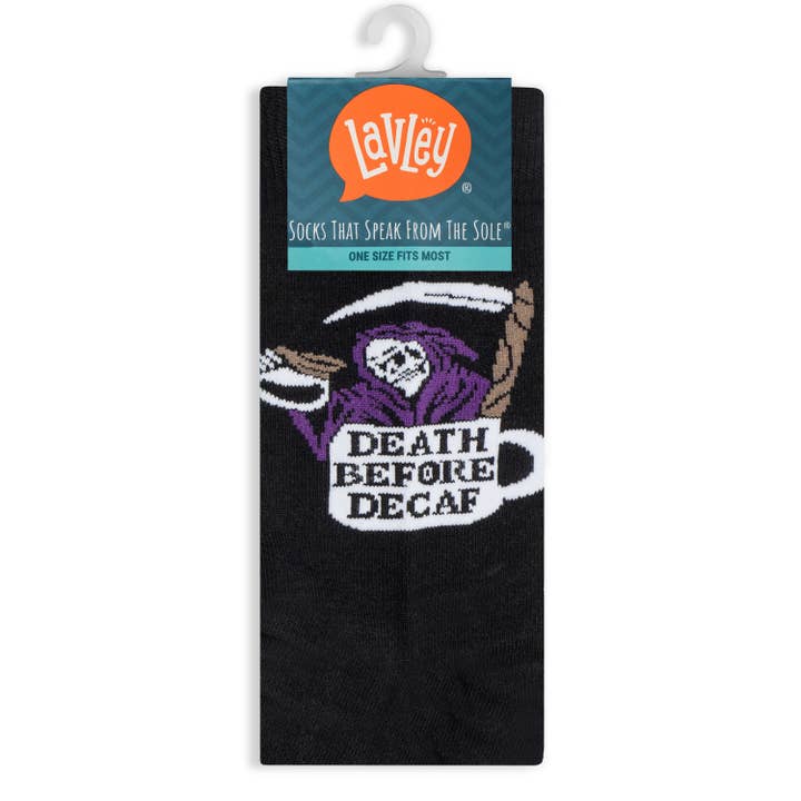 Lavley - Wholesale Socks - Unisex - Death Before Decaf Socks for Coffee Lovers5