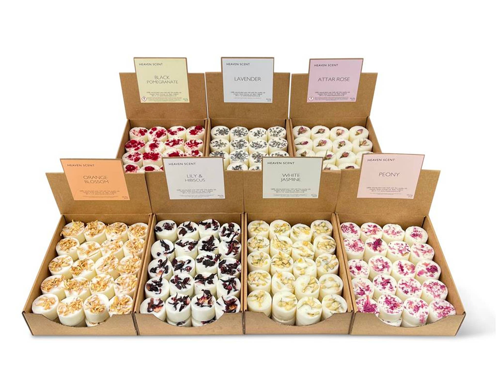 Heaven Scent Incense Ltd - Vendita all'ingrosso Cialde di cera - Botanical Wax Melt Puck, 20 g, confezione da 4014