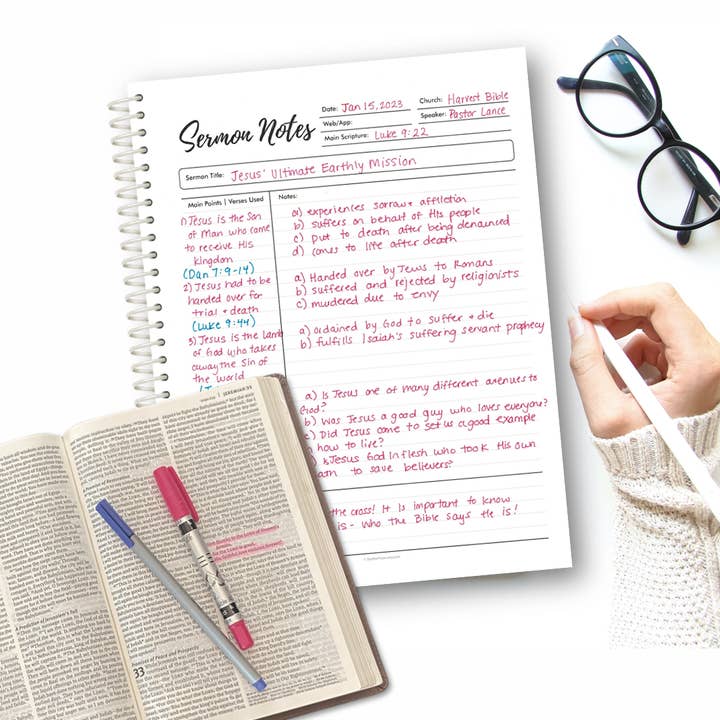 Lamp Light Journals - Wholesale Journal/Diary - Sermon Notes Spiral-bound journal, 40 pages4