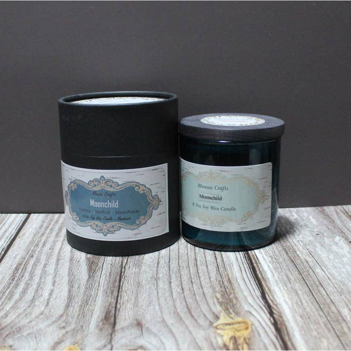 Mousai Crafts - Wholesale Jar/Filled Candle - Moonchild 8.5oz Soy Wax Candle7