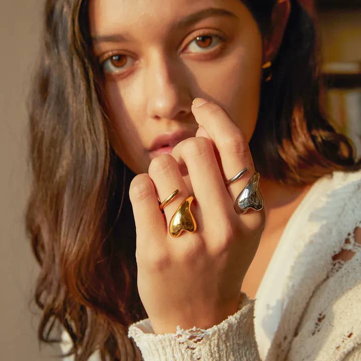 Sweet Cherry Sky – Engroshandel Båndring – Chunky Wrap Around Heart Ring6