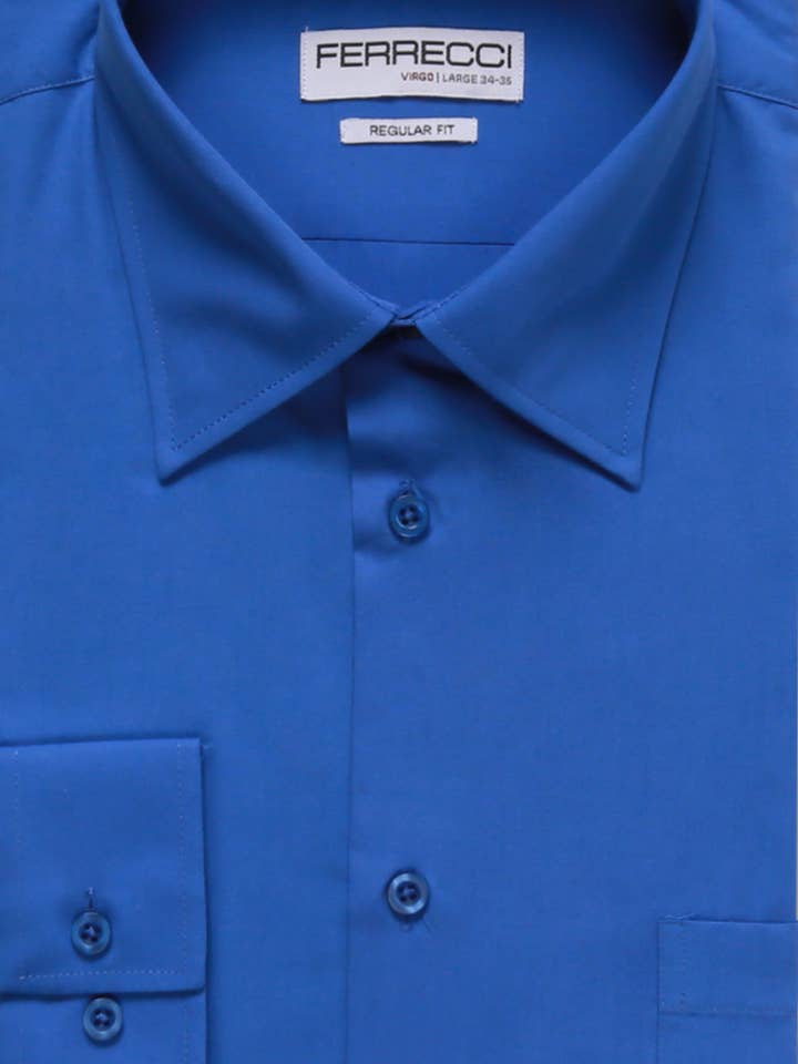 Ferrecci Virgo Kungligt Blå Regular Fit Skjorta för wholesale av Ferrecci