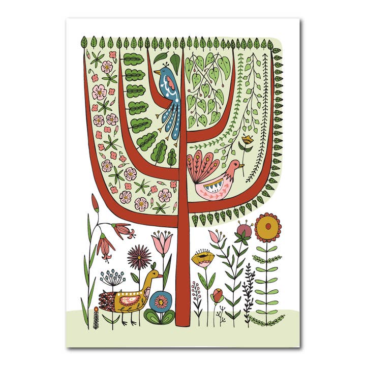 Oiseaux folkloriques | Affiche pour la vente par Studio Kvinna