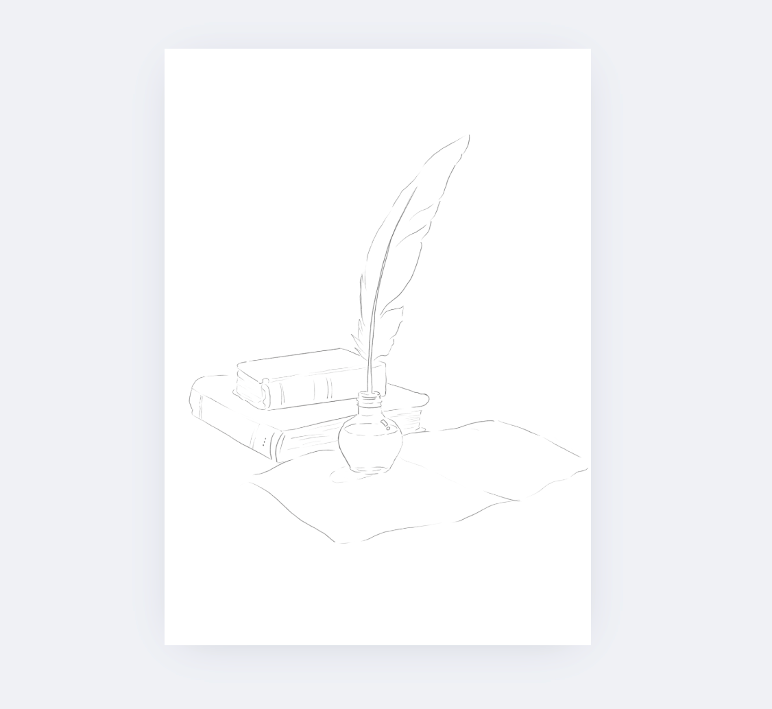 Sarah Ruth Frey - Wholesale Sketchbook/Sketchpad - Bookish Paintable Pages | Watercoloring Set5