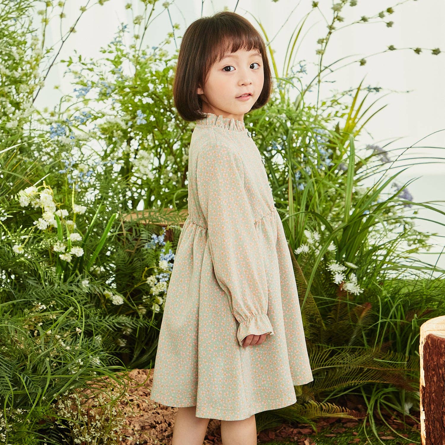 ToTo Heros – wholesale Dress – Kids – Francis Shirred Collar Floral Print Dress6