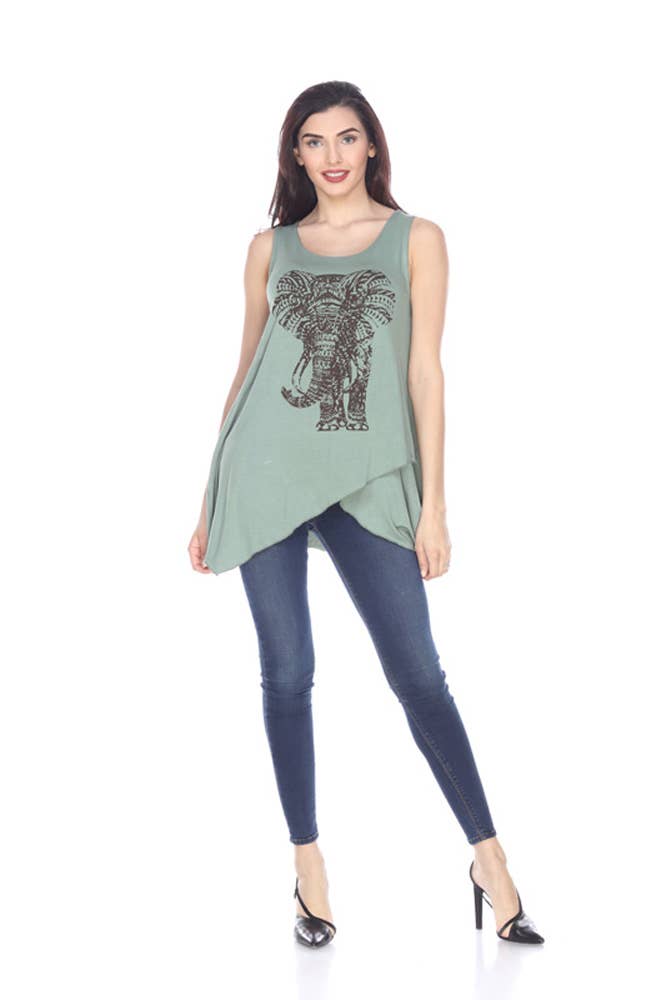 Rising International Inc – Großhandel Tunika – Damen – Baumwoll-Top mit Elefantenmuster RS17030