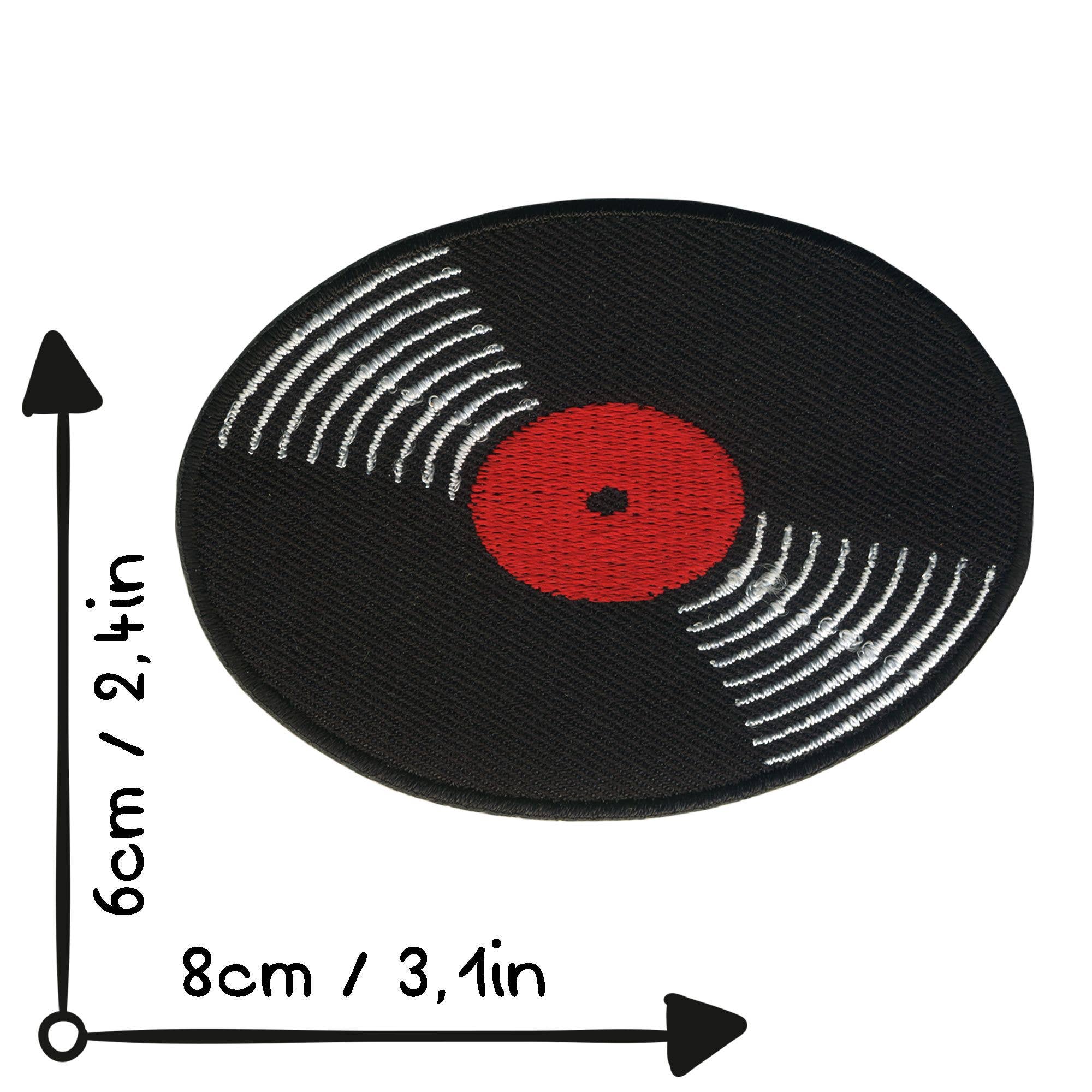 Tribal Trade GmbH - Vente Écusson - Patch vinyle rouge et noir en forme de disque4