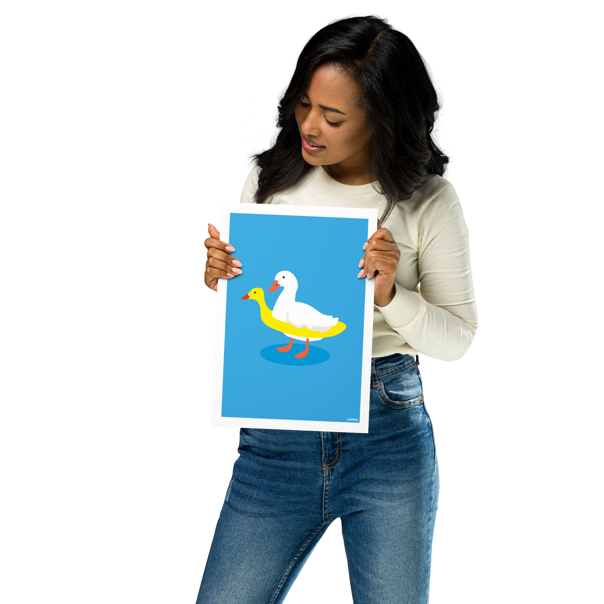 Burones - Wholesale Art Print - Artprint Eend met Zwembandje5